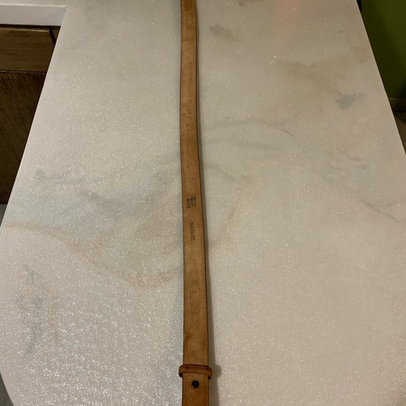 Brown Leather Belt with Ornate Silver Buckle - Picture 5 of 6